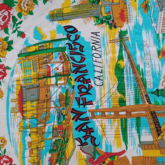 Vintage San Francisco Made In Japan Scarf - Picture 12 of 13